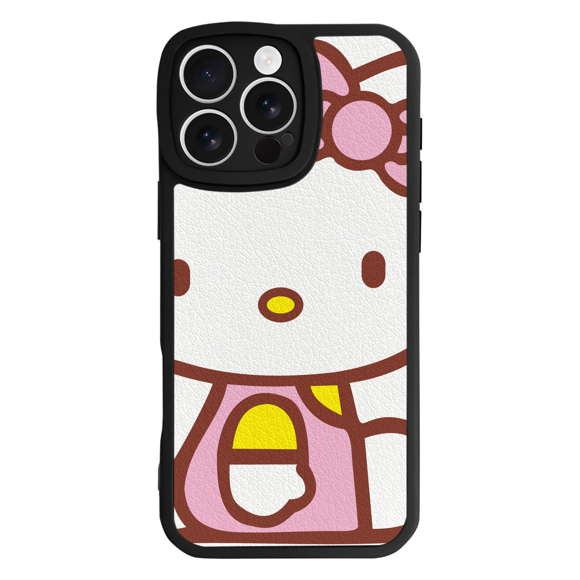 （画像用） Hello Kitty ハローキティ 【iPhone 16シリーズ対応】シリコンスマホケース（レザー調） 材質：シリコン
